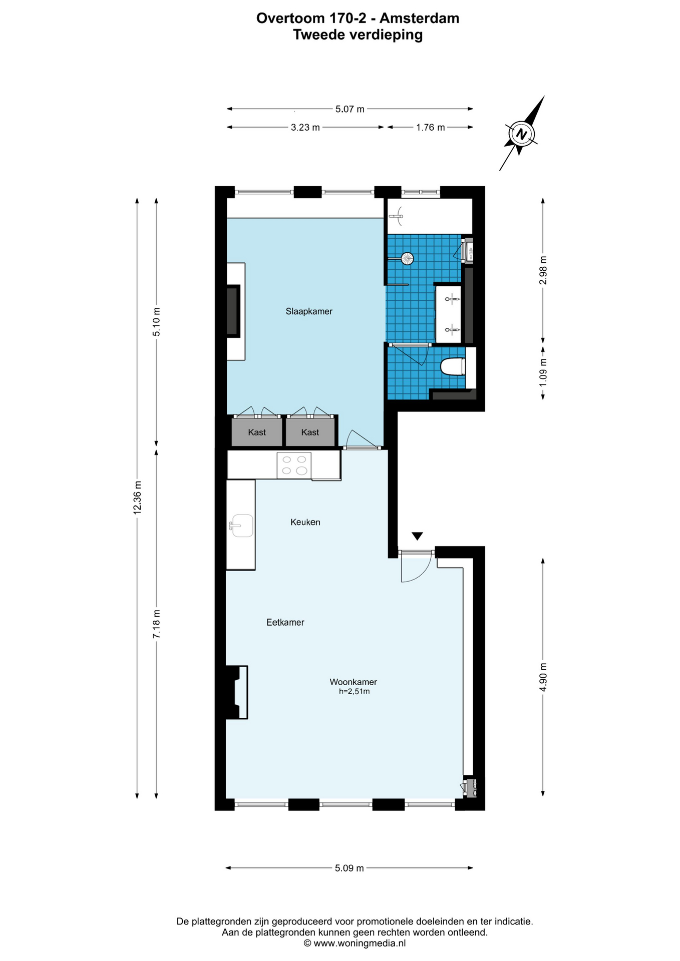 Appartement te koop: Overtoom 170-2, Amsterdam